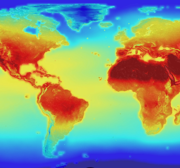 Global heat map