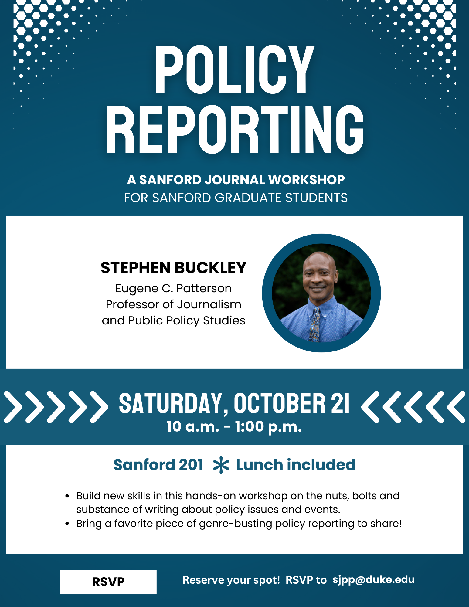 Stephen Buckley Workshop flier